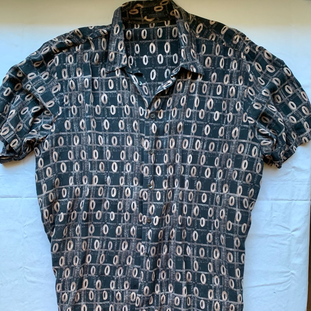 BERTONE GERMANY 
Mens Silk Shirt Size XXL